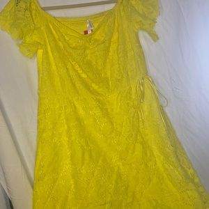 Beautiful off shoulder yellow dress